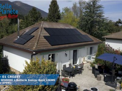 6,375 kWc SolarEdge + Batterie Energy Bank 10kWh + 17 SunPower 375Wc Full Black