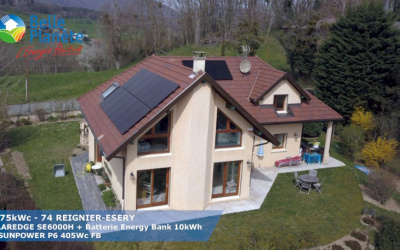 6,08 kWc SolarEdge + Batterie Energy Bank SE10kWh + 15 SUNPOWER P6 405Wc FB
