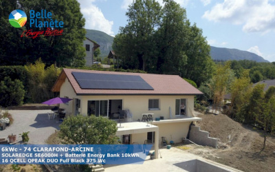 6 kWc SolarEdge + Batterie Energy Bank SE10kWh + 16 QCELL Q-PEAK DUO 375Wc FB