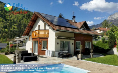 9,5 kWc SolarEdge + Batterie Energy Bank SE10kWh + 19 MAVIWATT 500Wc BV/BF