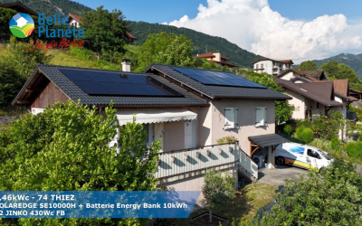 9,46 kWc SolarEdge + Batterie Energy Bank SE10kWh + 22 JINKO 430Wc FB