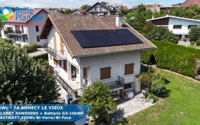 6,3 kWc SOLPLANET + Batterie SOLPLANET G3-10KWh + 14 MaviWatt 450Wc FB BV/BF