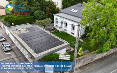 14,4 KWc HUAWEI + Batterie LUNA2000 14 kWh + 32 MaviWatt 450Wc BV/BF