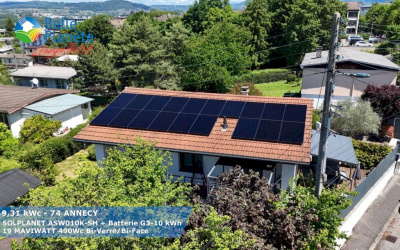9,31 kWc SOLPLANET + Batterie SOLPLANET G3-10KWh + 19 MaviWatt 490Wc FB BV/BF