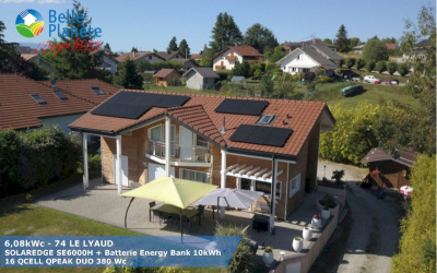 6,08 kWc SolarEdge + Batterie ENERGY Bank 10kWh + 16 QCELL QPEAK DUO 380Wc
