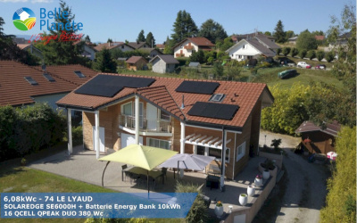 6,08 kWc SolarEdge + Batterie Energy Bank SE10kWh + 16 QCELL QPEAK DUO 380Wc