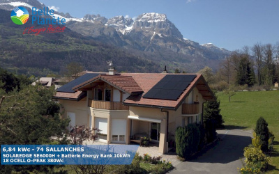 6,84 kWc SolarEdge + Batterie ENERGY Bank 10kWh + 18 QCELL QPEAK DUO 380Wc