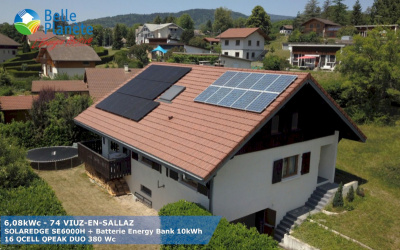 6,08 kWc SolarEdge + Batterie Energy Bank SE10kWh + 16 QCELL QPEAK DUO 380Wc