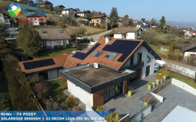 9 kWc SolarEdge + 23 RECOM LION 390Wc BiV/BiF